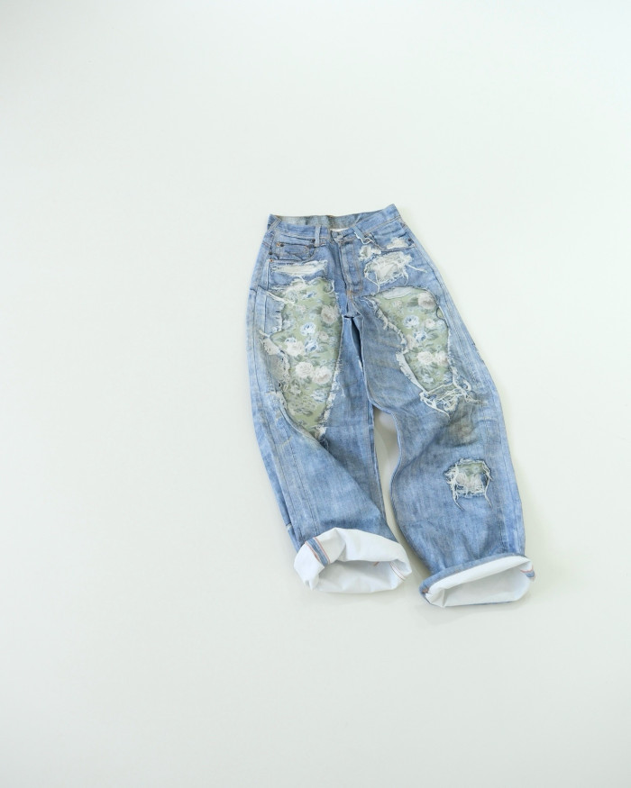 Acne Studios Trompe-l’œil jeans 1981 Blue Green #384202