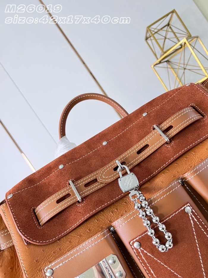LOUIS VUITTON Steamer 40 Workwear Handbags Ostrich Skin Pharrell Williams #384052