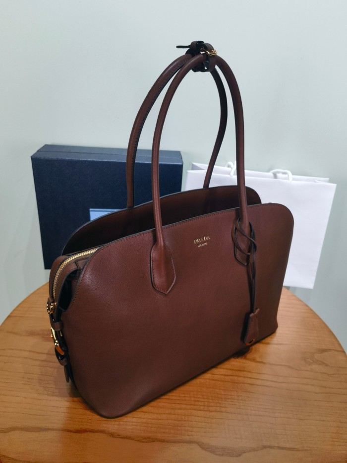 PRADA Large Leather Tote Bag #384297