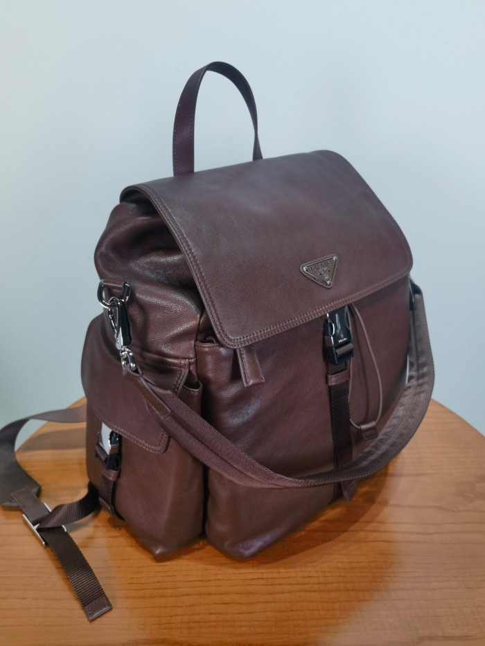 PRADA Black Prada Explore Leather Backpack #384223