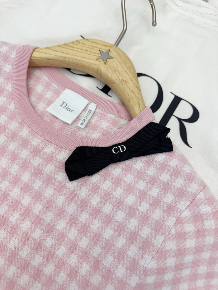 Dior Pink Plaid Dress #383343