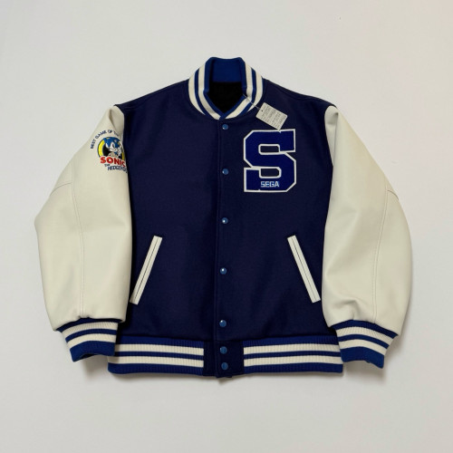SAINT Michael x SEGA SG_VARSITY JKT/SAINT SEGA/BLU Sonic the Hedgehog Embroidered Baseball Uniform #384210