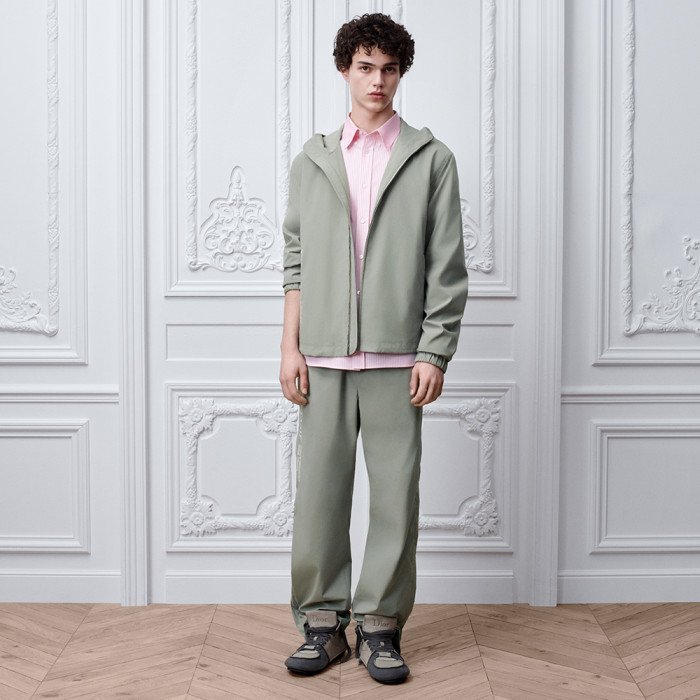 DIOR Windbreaker Track Pants Gray Technical Fabric #384263