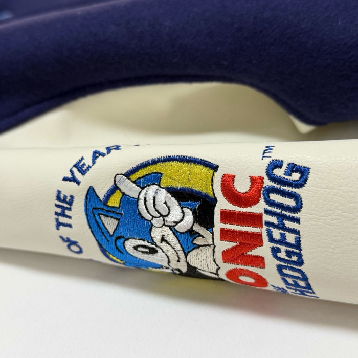SAINT Michael x SEGA SG_VARSITY JKT/SAINT SEGA/BLU Sonic the Hedgehog Embroidered Baseball Uniform #384210