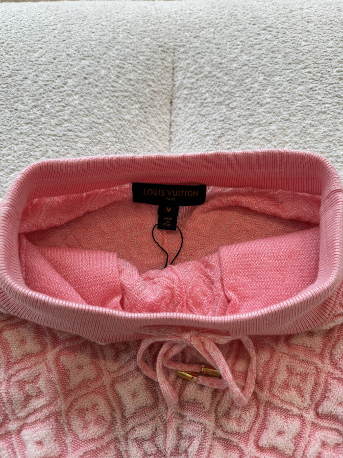 LOUIS VUITTON Monogram Toweling Knit Top and Shorts #384026