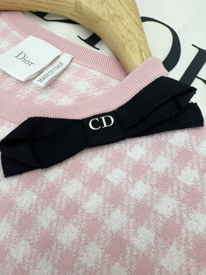 Dior Pink Plaid Dress #383343