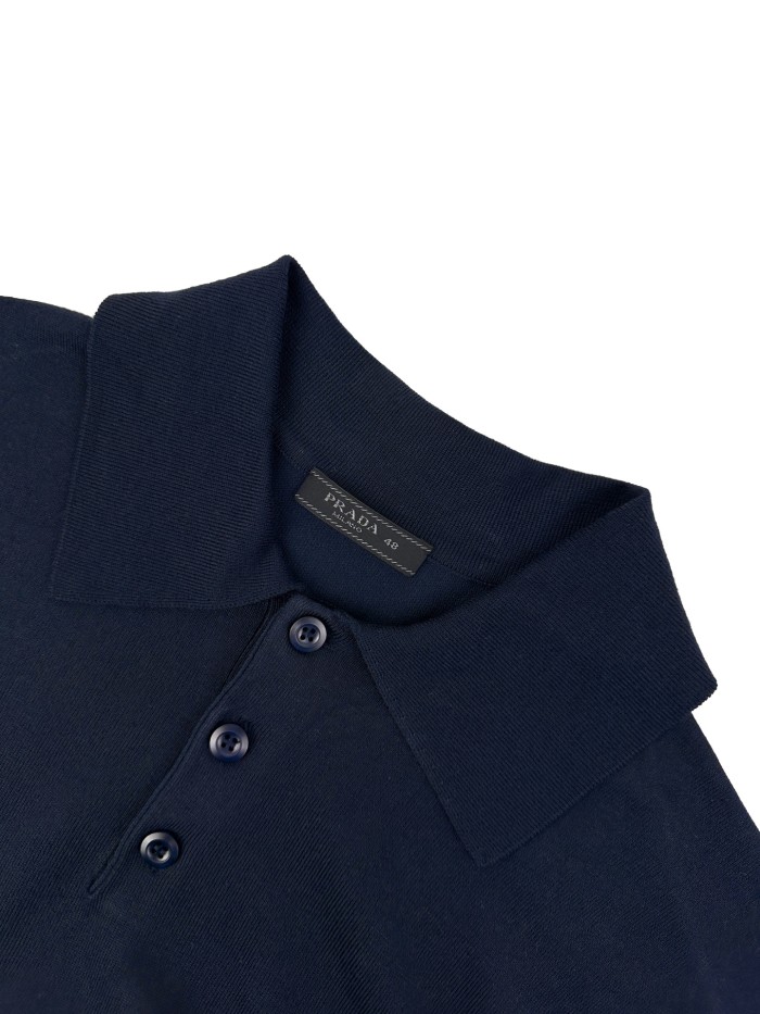 PRADA Aviator Superfine Wool Polo Shirt #384293