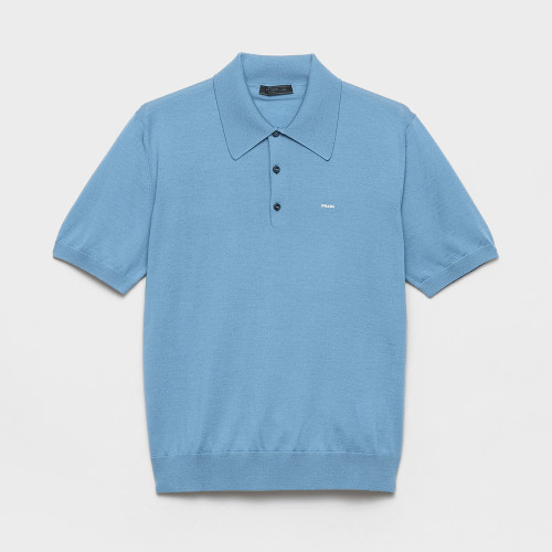 PRADA Aviator Superfine Wool Polo Shirt #384293