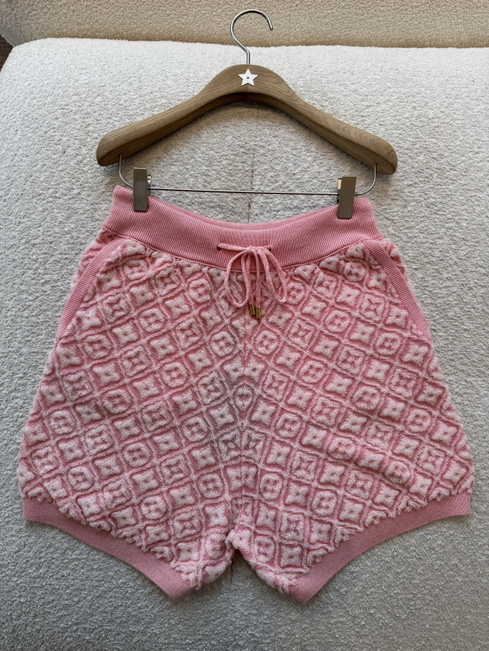 LOUIS VUITTON Monogram Toweling Knit Top and Shorts #384026