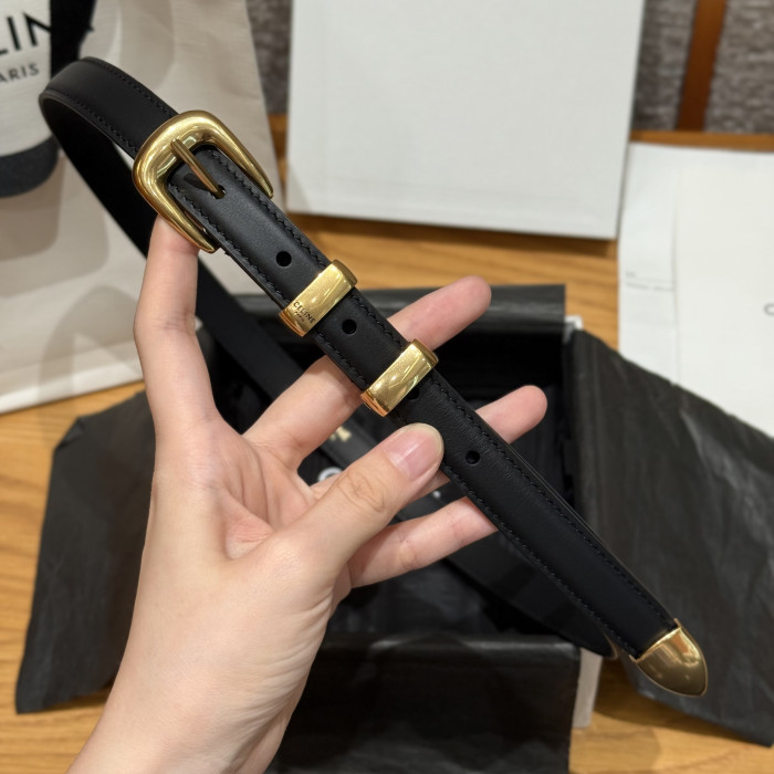 Celine Western Cow Leather Belt 25mm #384220