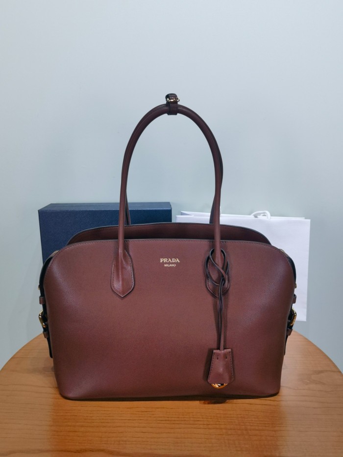 PRADA Large Leather Tote Bag #384297