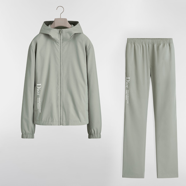 DIOR Windbreaker Track Pants Gray Technical Fabric #384263