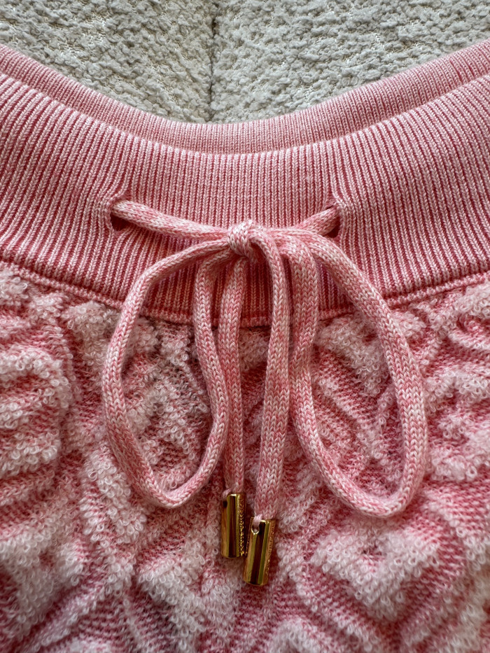 LOUIS VUITTON Monogram Toweling Knit Top and Shorts #384026