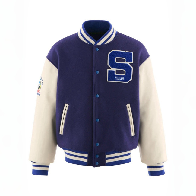 SAINT Michael x SEGA SG_VARSITY JKT/SAINT SEGA/BLU Sonic the Hedgehog Embroidered Baseball Uniform #384210