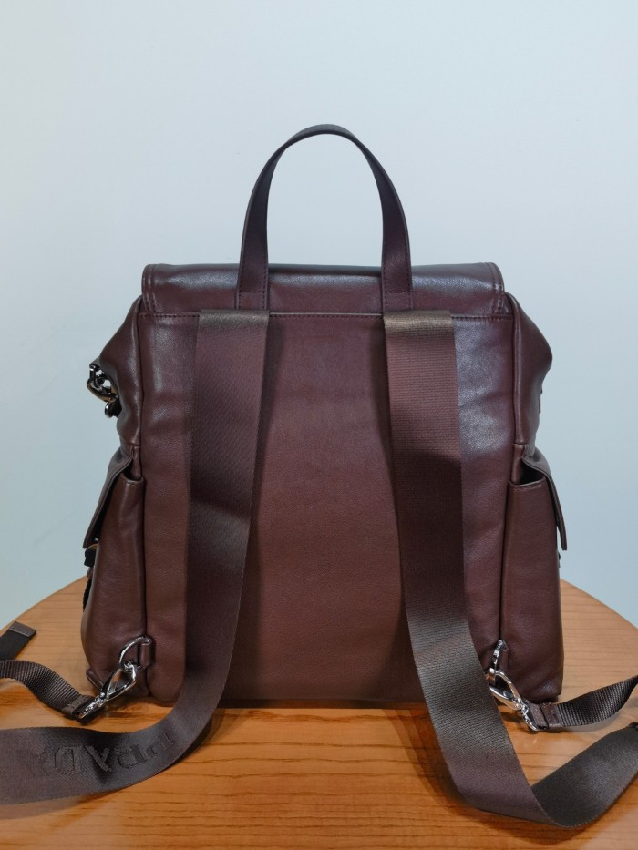 PRADA Black Prada Explore Leather Backpack #384223