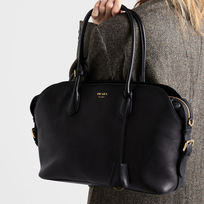 PRADA Large Leather Tote Bag #384297