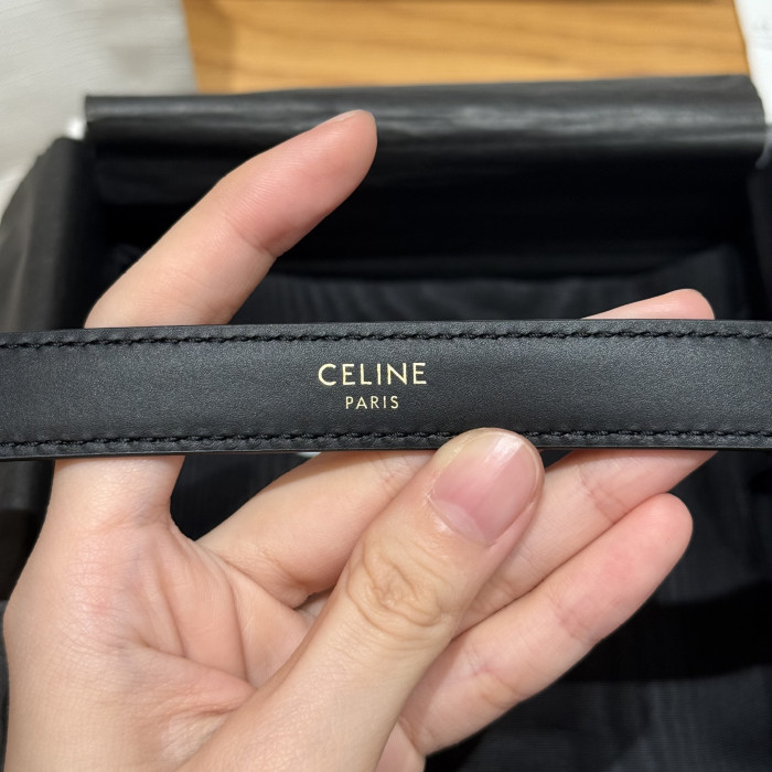 Celine Western Cow Leather Belt 25mm #384220