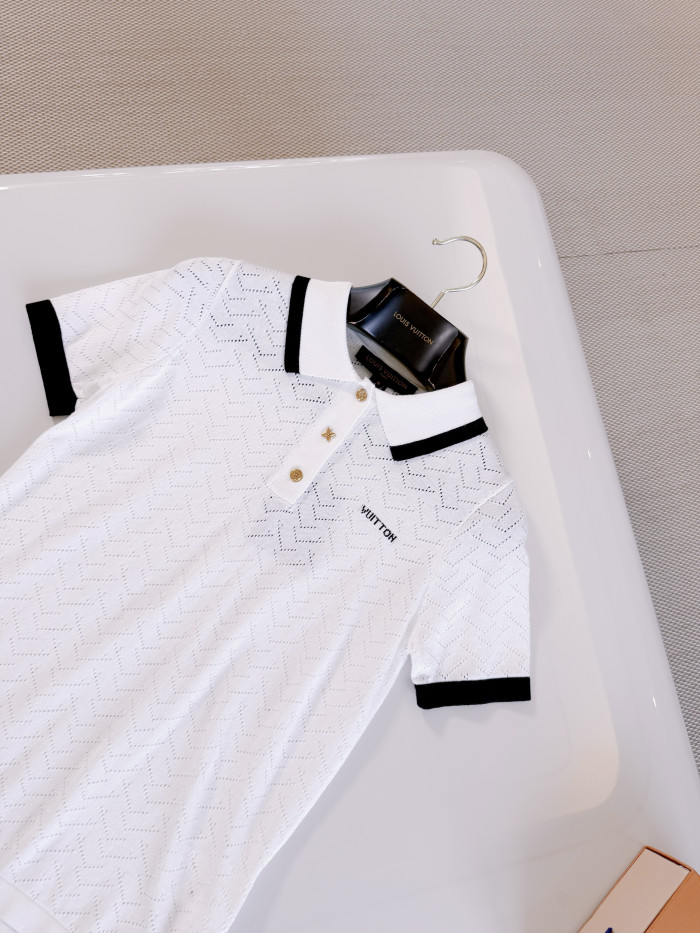 LOUIS VUITTON Pointelle Polo Top #384323