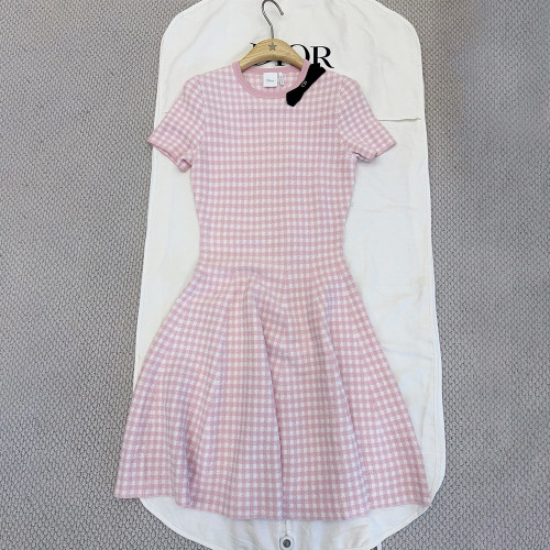 Dior Pink Plaid Dress #383343