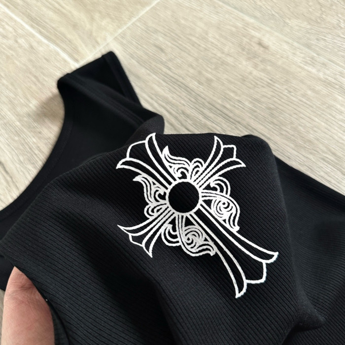 Chrome Hearts Chrome Hearts Cross Print Knitted Vest #384421