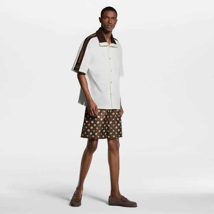 LOUIS VUITTON Bicolor Warm Up Short-Sleeved Shirt #384393