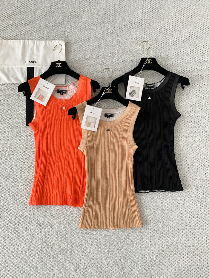 CHANEL Tank Cotton Orange #384400