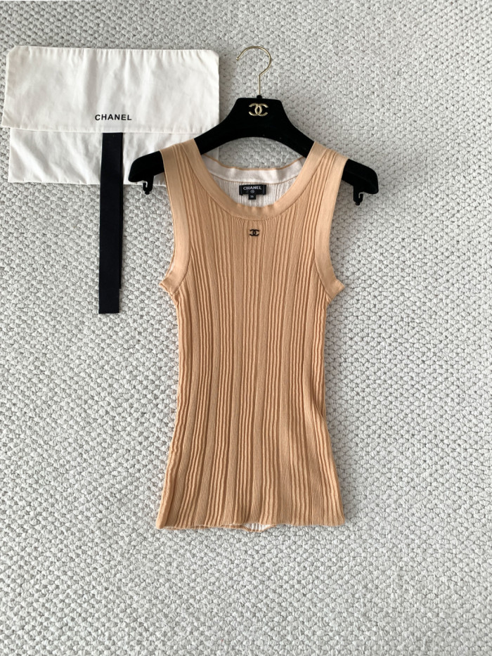 CHANEL Tank Cotton Orange #384400