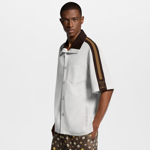 LOUIS VUITTON Bicolor Warm Up Short-Sleeved Shirt #384393