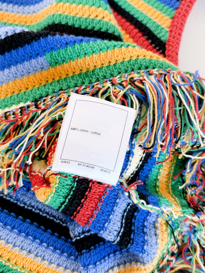 CHANEL Top Cotton Red Blue Green Yellow #384384