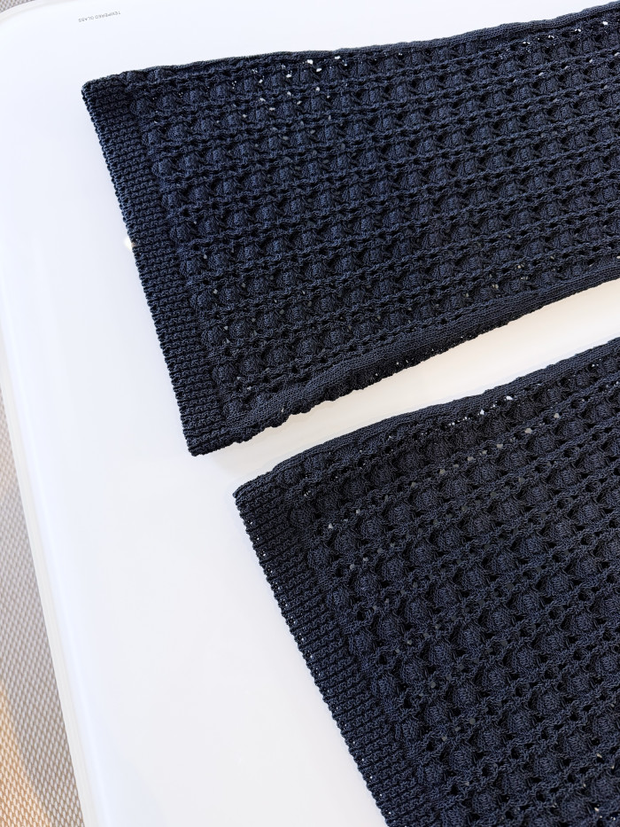 Chanel Hollow Belt Doll Collar Knitted Jacket Pants Suit #384480