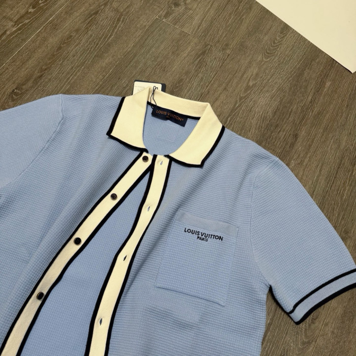 LOUIS VUITTON Waffle Signature Short-Sleeved Shirt #383379