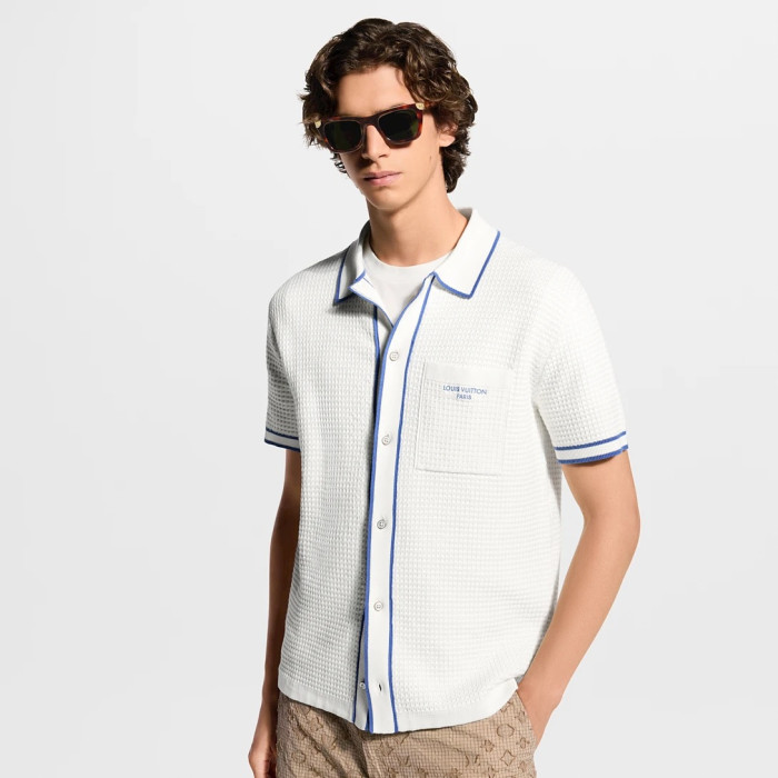 LOUIS VUITTON Waffle Signature Short-Sleeved Shirt #383379