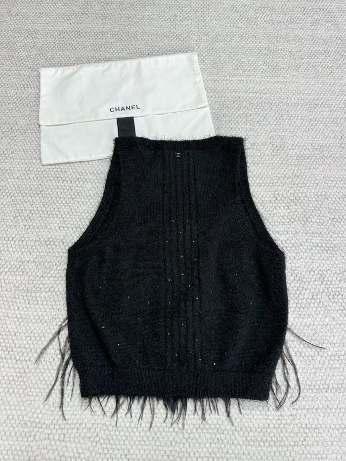 Chanel Top-quality Version Feather Fringe Vest #316257