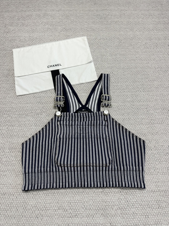 Chanel Top-quality Version Striped Vest Skirt #322850