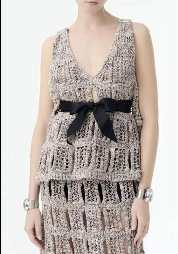 Chanel Top-quality Version CC Hollow Woven Vest Skirt #312157