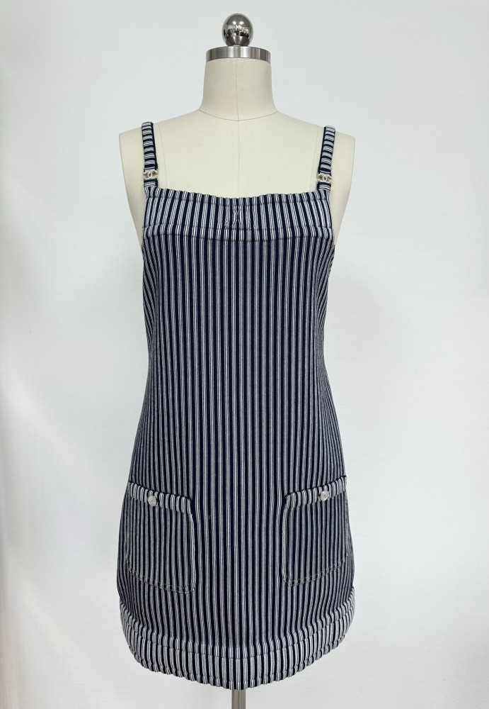 Chanel Top-quality Version Striped Dress #315538