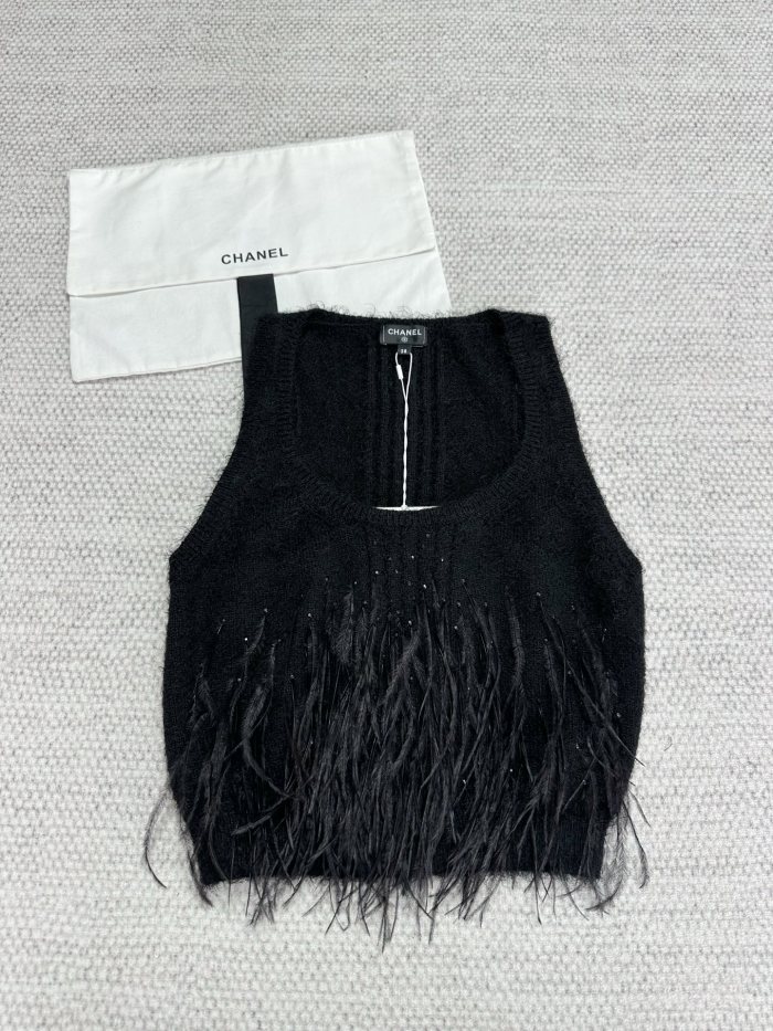 Chanel Top-quality Version Feather Fringe Vest #316257
