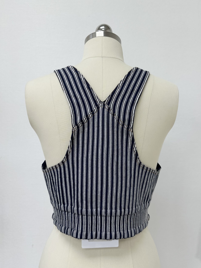 Chanel Top-quality Version Striped Vest Skirt #322850