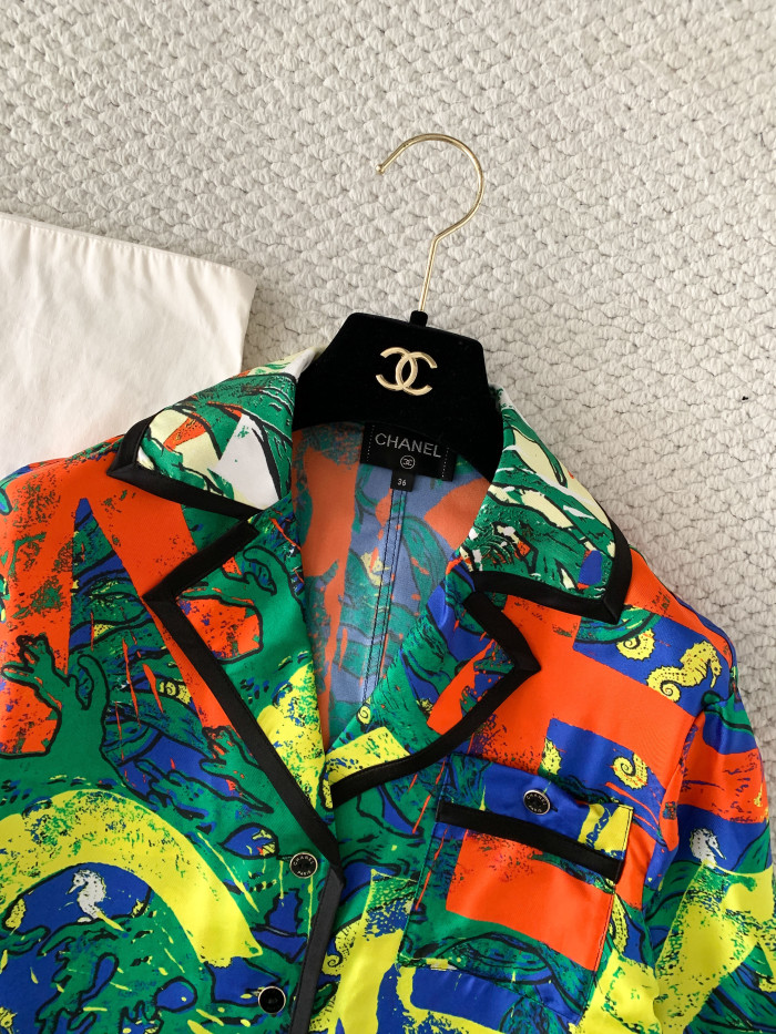 CHANEL Blouse Silk Multicolor #384429