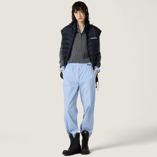 MiuMiu Top-quality Version Striped Knitted Cashmere Sweater #334099