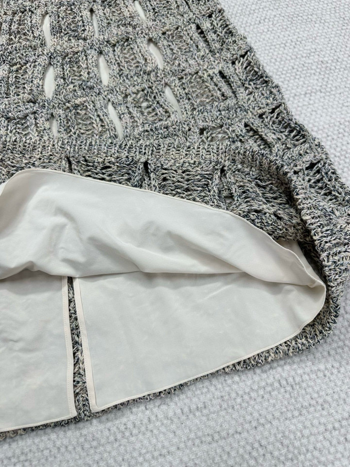 Chanel Top-quality Version CC Hollow Woven Vest Skirt #312157