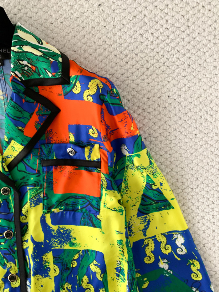 CHANEL Blouse Silk Multicolor #384429