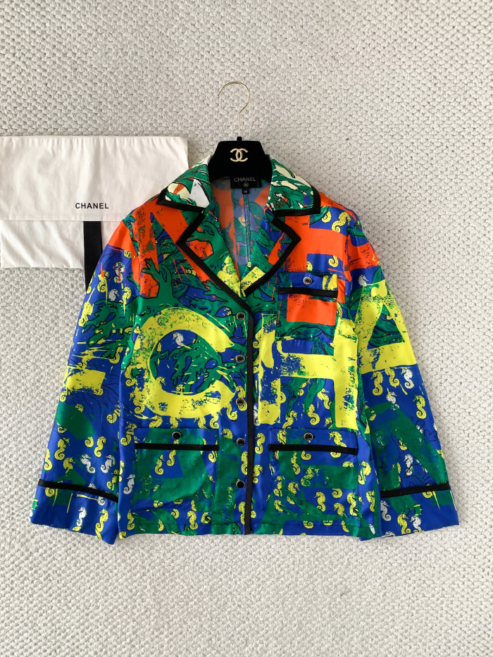 CHANEL Blouse Silk Multicolor #384429