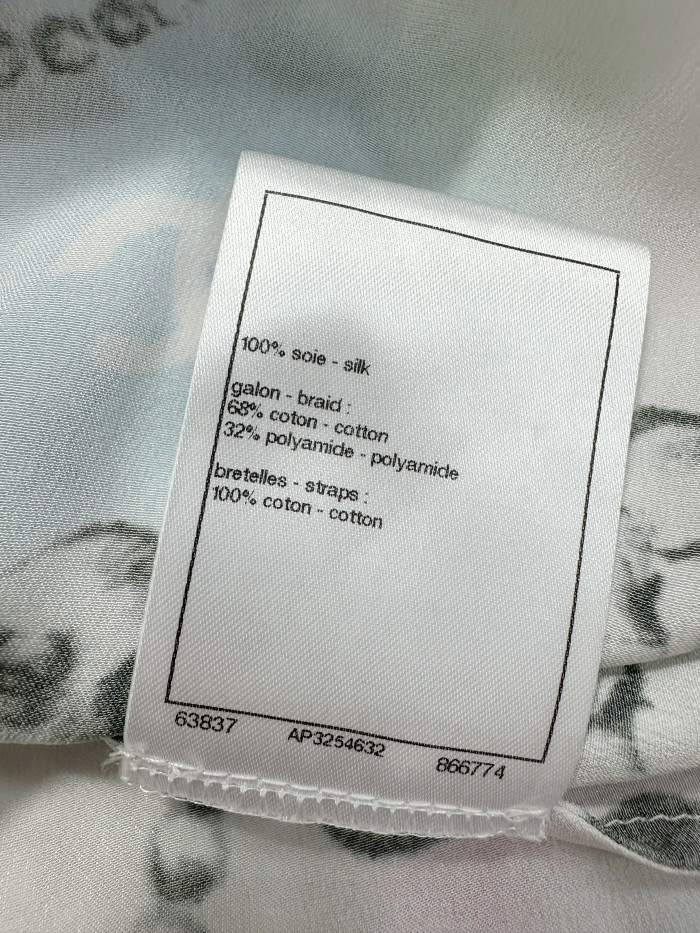 Chanel Top-quality Version CC Silk Printed Vest #325450