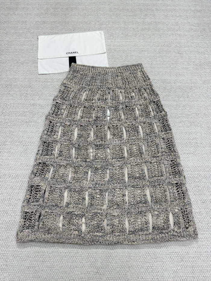 Chanel Top-quality Version CC Hollow Woven Vest Skirt #312157