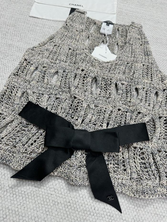 Chanel Top-quality Version CC Hollow Woven Vest Skirt #312157