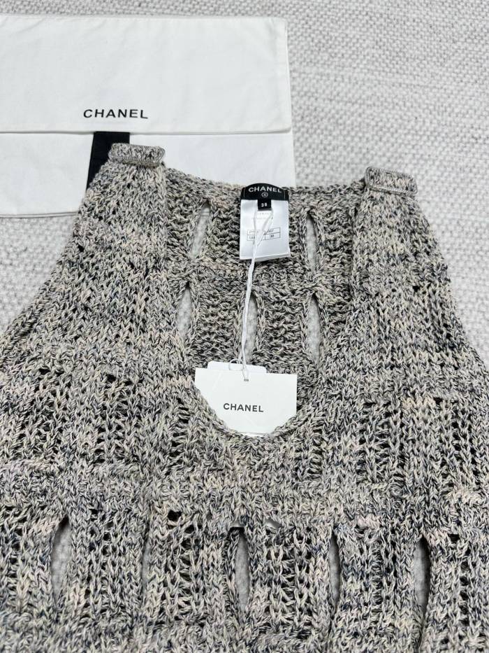 Chanel Top-quality Version CC Hollow Woven Vest Skirt #312157