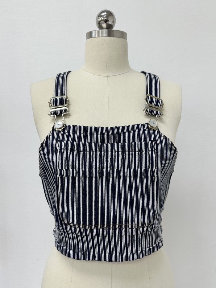 Chanel Top-quality Version Striped Vest Skirt #322850