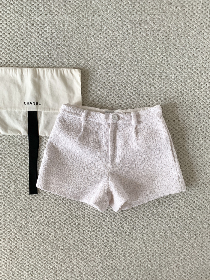 CHANEL Jacket and Shorts Tweed White #384712