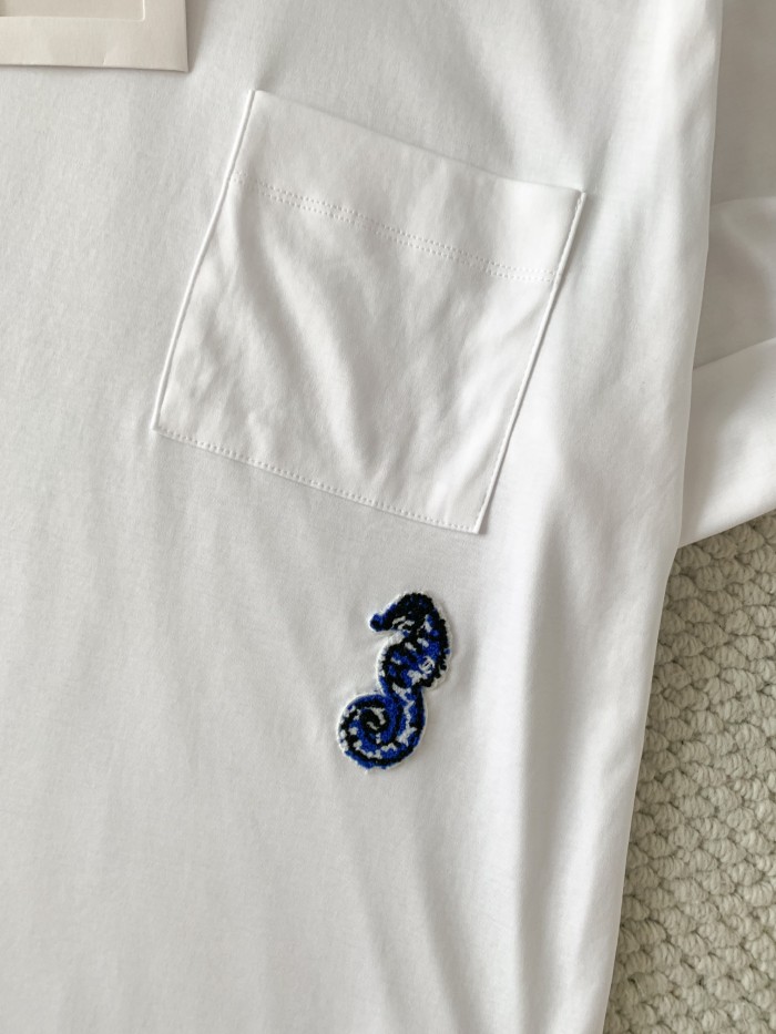 Chanel Coco Beach Seahorse Knitted Short-sleeved Top #384776